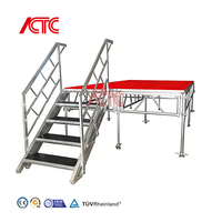 Podium de scène en aluminium pour concerts, facile à installer, pour l'intérieur et l'extérieur, plateforme portable, Chine