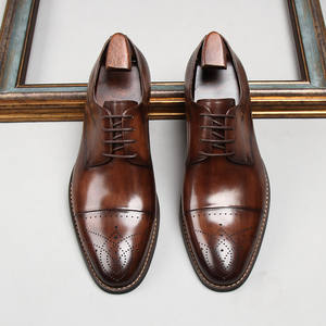 Zapatos de Hombre para Otoño 2025, Nuevos Zapatos de Vestir Formales de Cuero Genuino, Zapatos de Novio para Boda, Estilo Británico, Suela Suave, con Cordones, Tipo Derby - Product Image 3