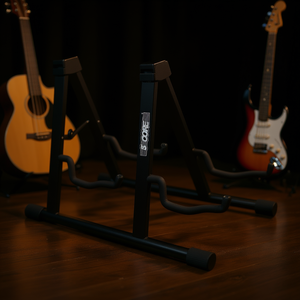 Soporte de Guitarra Doble Plegable GSS 2N1 Negro, Universal, Metálico, para Escenario y Estudio - Product Image 2
