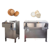 Nouvelle machine industrielle de pelage et d'écaillage de noix de coco avec PLC, écaleur de noix de coco brun efficace
