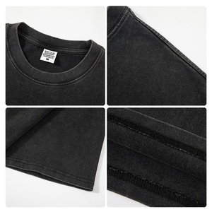 Camiseta Cai Xiang Island para Hombre, Primavera-Verano, 260G, 100% Algodón Lavado, Transpirable, Manga Corta, Estilo Retro Juvenil, Corte Holgado - Product Image 5