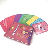 Cartes flash éducatives pour enfants avec images d'animaux, design personnalisé, papier de haute qualité, boîte imprimée sur mesure pour l'apprentissage et le jeu des enfants