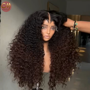 Parrucca riccia in <span class=keywords><strong>capelli</strong></span> umani HD Lace senza colla, pre-strappata, con nodi sbiancati, pronta da indossare, per donne di colore - Product Image 1