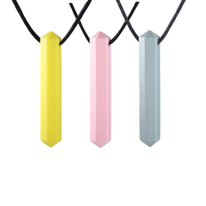 <span class=keywords><strong>Collier</strong></span> de dentition sensoriel en silicone pour bébé, design gemme, bâton hexagonal pour la mastication des gencives, pour nourrissons de 0 à 24 mois - Product Image 3