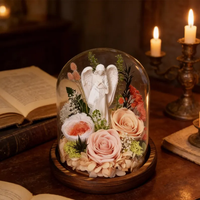 Eeuwige Rozenkoepel Ge conserveerde Bloemen Display Eeuwige Roos Cadeau voor Vrouw Vriendin Romantisch Jubileum Cadeau Verjaardagscadeau