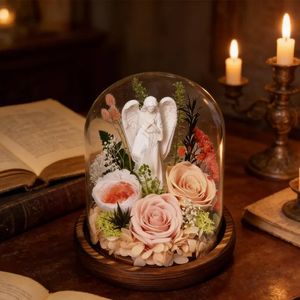 Rosa Eterna Sotto Cupola, Fiore Preservato, <span class=keywords><strong>Regalo</strong></span> Romantico per Moglie, <span class=keywords><strong>Fidanzata</strong></span>, <span class=keywords><strong>Anniversario</strong></span>, Compleanno - Product Image 3