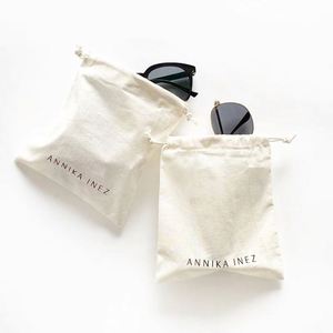Qidibag High Quality 8 OZ <b>Canvas</b> Jewelry Key Storage Pouch Custom Logo Printing <b>Drawstring</b> Small Cotton Gift <b>Bag</b> - Product Image 3