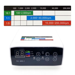 Moteur électrique dentaire sans balais avec lumière LED et canal d'eau, tige de 1/8 po, pour accessoires de perceuse dentaire - Product Image 4