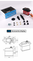Servomoteur métallique sans balais HV CYS-BLS9125 81g 23/28kg.cm avec engrenages renforcés pour pièces d'avion RC 1:10 et pièces de rechange marines