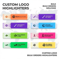 Juego de Marcadores Fluorescentes Escolares de Diseño Nuevo, con Logotipo Personalizado, para Regalo o Recompensa al Cliente