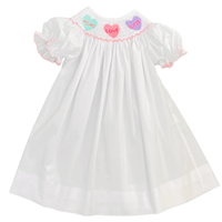 Meilleure Vente Vêtements Enfants Saint-Valentin Robe Smockée Fille pour Princesse de 2 Mois à 12 Ans OEM & ODM en Gros
