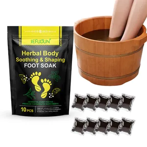 SEFUDUN 10 Uds cuerpo a base de hierbas calmante que da forma a los pies de desintoxicación paquetes de remojo adelgazamiento desintoxicante fatiga reducir cuentas de baño de pies