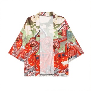 <span class=keywords><strong>YUKATA</strong></span> sur mesure, cardigan Wahuku populaire, impression sublimée 3D, manteaux Happi, kimono japonais pour femmes - Product Image 4