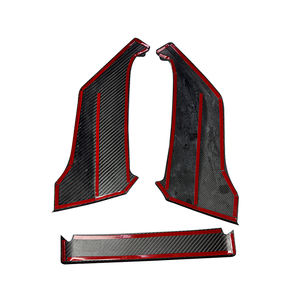 Cadre décoratif de base de console centrale en fibre de carbone véritable pour Land Rover Defender 2020-2024, accessoires intérieurs - Product Image 4