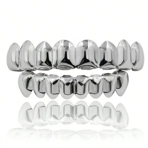 Joyas Dentales Fine Grillz, Dientes de Oro con Diseño Geométrico, Accesorios Unisex de Hip Hop para Fiestas, Origen Yiwu GS8 01 - Product Image 4