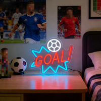 Neonawall En gros Enseigne néon LED GOAL Football IP65, Lumières néon à intensité variable, Décoration murale pour bars sportifs et cafés, Commande en gros disponible