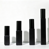 Flacon pulvérisateur de parfum noir en verre 3ml 5ml 8ml 10ml, flacon test de parfum avec atomiseur et couvercle en bois foncé
