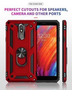 2020 New Model Military Style High Protective Metal Ring Stand Phone Case for <span class=keywords><strong>LG</strong></span> <span class=keywords><strong>Aristo</strong></span> <span class=keywords><strong>4</strong></span> <span class=keywords><strong>Plus</strong></span> Car Mount Case Shell - Product Image 2