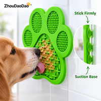 Bol interactif antidérapant en silicone en forme de patte de qualité alimentaire pour animaux de compagnie, pour une alimentation lente