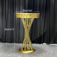 Présentoir de table en métal doré pour gâteaux et desserts, idéal pour les mariages - Vente en gros 2026