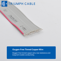Câble plat flexible à connecteur IDC, câblage interne VW-1, résistant aux flammes, conforme à la norme UL2651, 26AWG, câbles plats pour ordinateur