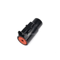 Conector Circular Deutch Serie DTHD de 1 Posición, Modelo DTHD06-1-8S/DTHD04-1-8P, Carcasa/Terminal para PCB Macho, Color Negro, Electrónico