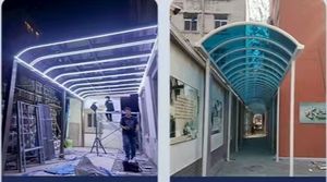 <span class=keywords><strong>กันสาด</strong></span>สวนแบบติดผนัง โครงอะลูมิเนียมอัลลอยด์เคลือบ PVDF ควบคุมด้วยมือ ขนาดสั่งทำได้ ทนทาน ป้องกันรังสียูวี กันลม - Product Image 3