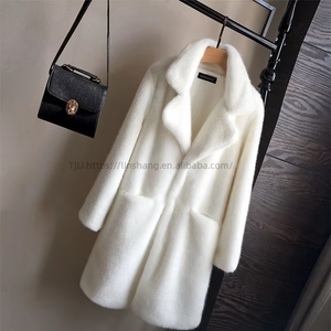 Nouveauté Automne/Hiver Manteau en fausse fourrure mi-long pour femme avec fourrure intégrée, tendance - Product Image 5