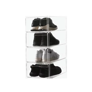 Caja de Acrílico Transparente Personalizada y Económica para Zapatos y Tenis, Caja de Exhibición de Lucite con Tapa para Calzado Deportivo - Product Image 1