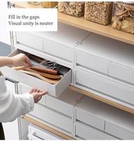 Caja de almacenamiento de cajón japonés, armario de almacenamiento de plástico multicapa, caja organizadora de armario, caja de archivo de escritorio multifuncional