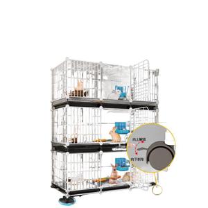 Jaula Grande para Palomas para el Hogar, de Acero Inoxidable, 4 Niveles, 8 Puertas, Jaula Plegable para Palomas con Comederos y Agua Automática - Product Image 1