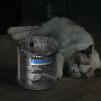 Fontaine à eau automatique pour animaux de compagnie 2L, entièrement transparente en PC, style fontaine, eau circulante silencieuse, multi-filtration pour chats et chiens