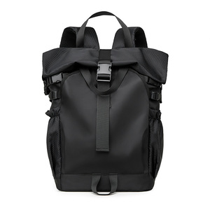 Cross-border Custom European casual roll-top <b>backpack</b>, large-capacity travel <b>backpack</b> for college students - Product Image 1