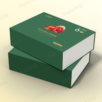 Carton ondulé rigide écologique et recyclable avec gaufrage pour l'emballage de fruits de mer et de fruits, montage facile, approvisionnement pour marchés locaux de produits frais