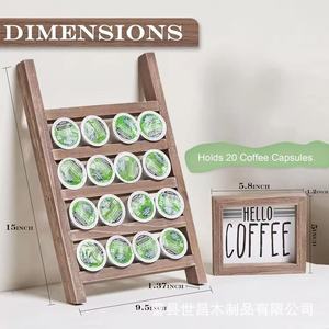 Soporte de madera para cápsulas de café, estante de almacenamiento de escritorio de 5 capas para cocina, organizador de cápsulas de café, gran capacidad - Product Image 5