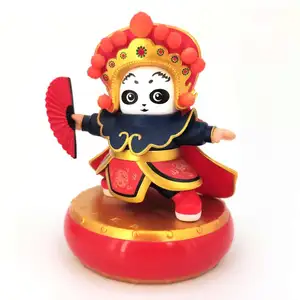 Fabrik Direkt Hohe Qualität Panda modell mit gesicht ändern in Peking Oper custom art spielzeug Gedenk Chinesische figur vinyl