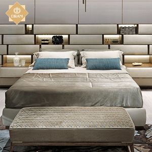 <span class=keywords><strong>Letto</strong></span> Matrimoniale di Ultima Generazione, Design Moderno e Lussuoso con <span class=keywords><strong>Testiera</strong></span> Imbottita in Pelle, Misura King Size - Product Image 5