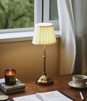 Lámpara de Escritorio Moderna y Sencilla con Sensor Táctil, Incandescente, Inalámbrica, Recargable, USB Tipo-C, Cuerpo Flexible de Hierro, Alimentada por Batería para la Noche