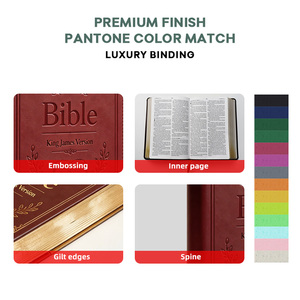 <span class=keywords><strong>Bible</strong></span> personnalisée avec bordure dorée, design sur mesure, reliure rigide noire, impression religieuse en relief, <span class=keywords><strong>livre</strong></span> sacré - Product Image 2