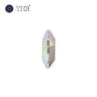 Boutons en cristal diamantés pour vêtements, 18 mm, AB, à un trou, à coudre, en strass pour vêtements, vente en gros