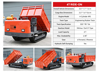 Camion benne pivotant de 4 tonnes à vendre, 5000 kg, 4T, 5 tonnes, compacteur, transporteur, camion benne minier, chenilles, diesel, rotatif