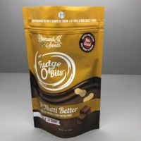 Kantong Kemasan Cokelat Kue Kering Berbahan Aluminium Foil dengan Cetak Gravure Custom Harga Murah, Model Stand Up Pouch dengan Ritsleting, Sekali Pakai