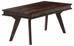 Table à manger rectangulaire Bruna de style rustique pour hôtel, fabriquée à la main au Vietnam en bois de noyer, moderne, facile à assembler pour la cuisine et la salle à manger - Product Image 2