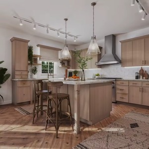 Gabinete de Cocina de MDF Lacado Personalizado de Lujo con Diseño de Isla para Muebles de Casa y Proyectos de Interiores de Alta Gama - Product Image 5