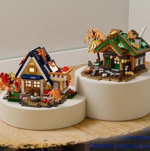 Ensembles de blocs de construction de modèles architecturaux miniatures de forêt avec lumière pour l'assemblage de la décoration intérieure Mini blocs décoratifs pour la maison - Product Image 5