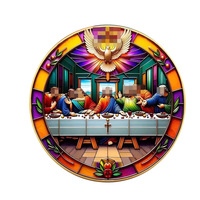 2026 Pièce commémorative en alliage de zinc, double face, avec motif en verre teinté et relief de la Fête Sacrée, plaquée or UV couleur 3D