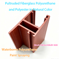 Proveedor de Ventanas GFRPU, Perfil de Poliéster y Poliuretano Pultruido, Color Natural, Pintura de Poliuretano a Base de Agua en Aerosol