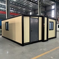 Maison modulaire préfabriquée en acier extensible à 4 chambres, conteneur pliant à double aile en panneaux sandwich, contemporaine, pour extérieur, 20 pieds