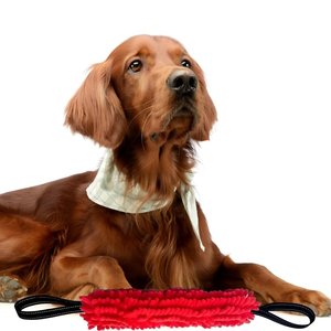 Jouet à mâcher pour chien en chenille de haute qualité pour l'entraînement à l'agilité, jouet interactif d'extérieur à double poignée en bungee écologique pour grands chiens - Product Image 5