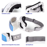 Lunettes de ski et de snowboard magnétiques toriques, sangle interchangeable, compatible OTG, protection UV, résistantes à l'eau, légères, sportives